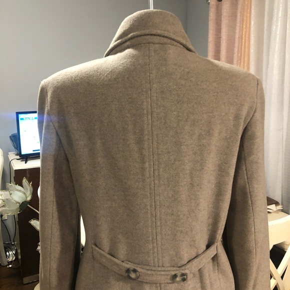 Designer Secret Garden Pea Coat, Sz 8, Gray, Cashmere Blend, Lined Double-Breast - Picture 7 of 12